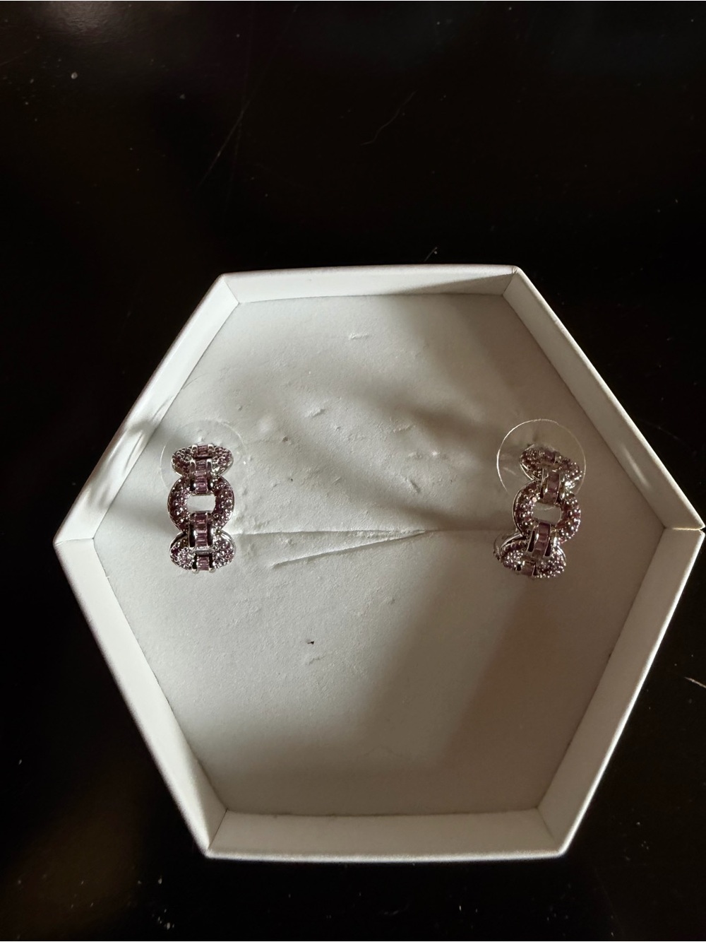 Rose Quartz on Rhodium Boops